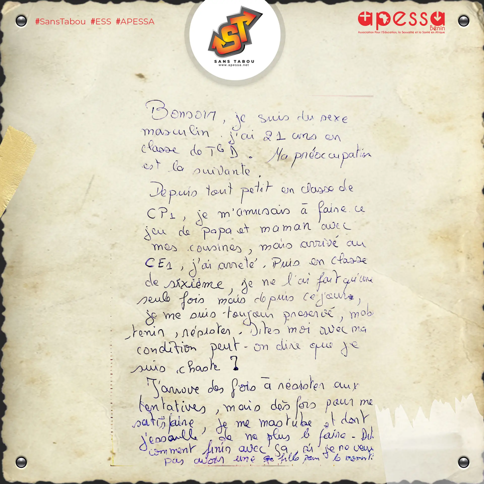 Sans tabou apessa masturbation