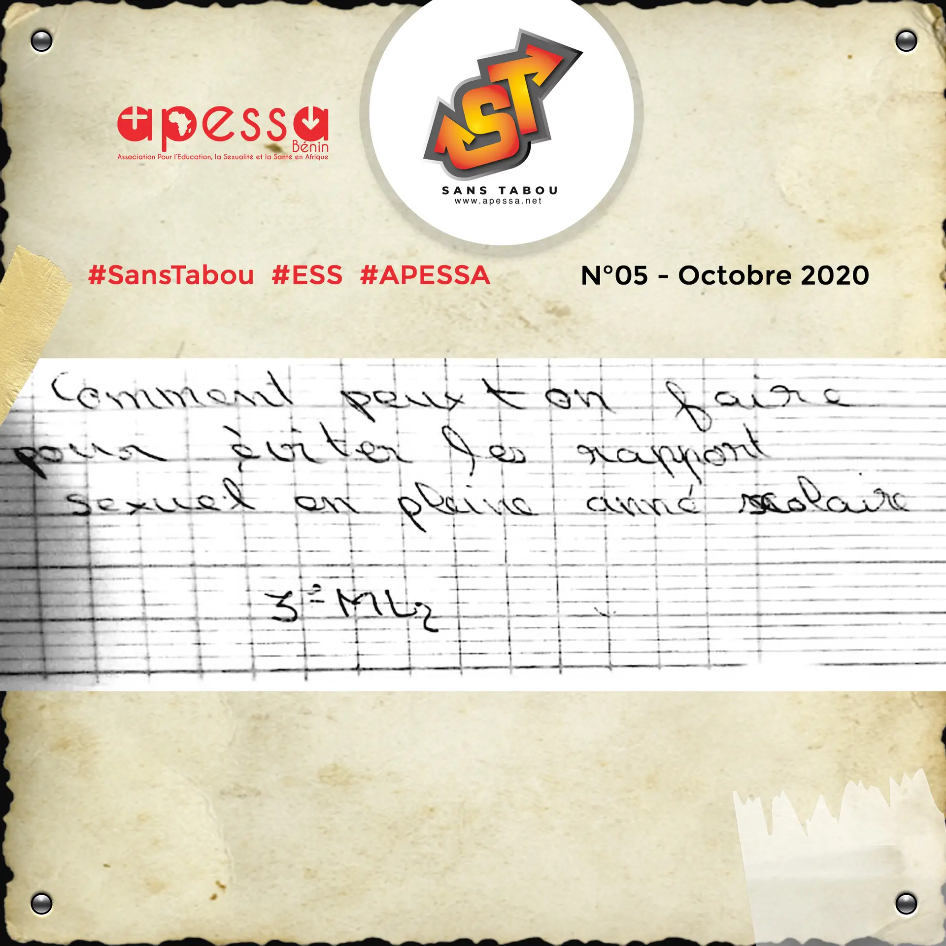 apessa sans tabou N°1 octobre